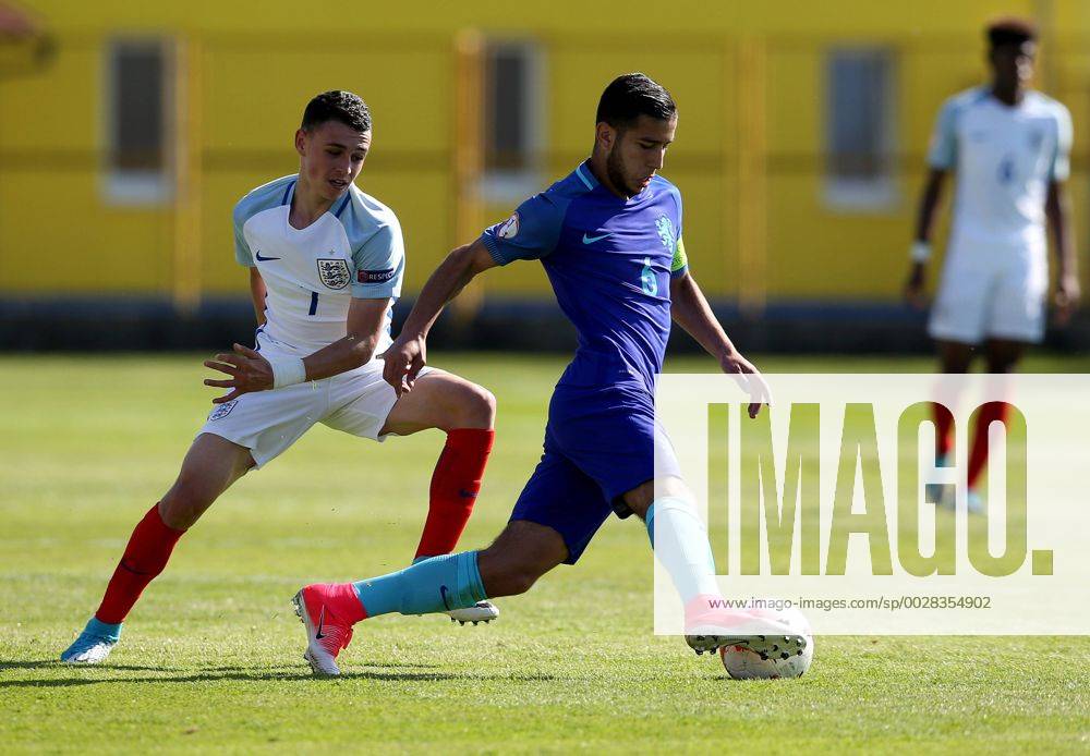PXL_UEFA European U-17 Championship, group D, England vs. Netherlands 10.05.2017., Zapresic, Croatia - UEFA European U-17 Championship 2017, group D, 3rd round, England vs. Netherlands. Phil Foden, Acraf El Bouchataoui. IgorxKralj PIXSELL