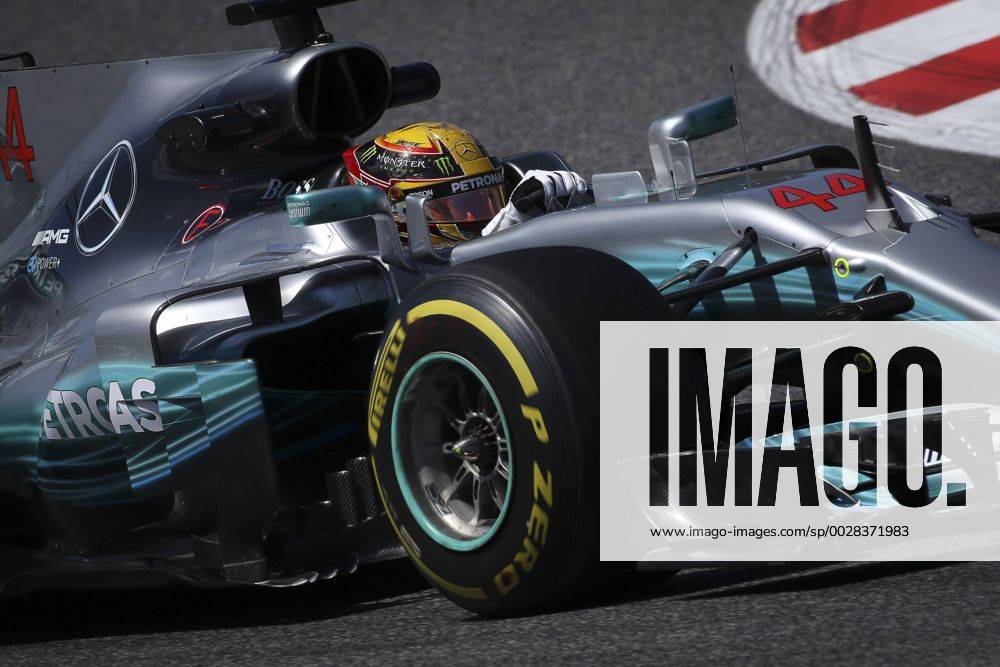 Montmelo, Spain - Lewis Hamilton of Mercedes, during the first training session of GP of Spain in Montmelo, at Catalunya s Circuit on May 12, 2017 F1 GP Spain 2017 - Second Training Session - ZUMAn230 20170512_zaa_n230_328