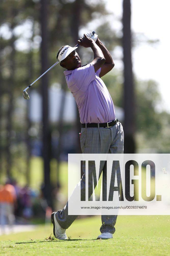 Ponte Vedra Beach, Florida, United States - Vijay Singh hits a fairway shot on the 10th hole during the second round of The PLAYERS Championship at TPC Sawgrass. Golf 2017: The PLAYERS Championship - Round 2 - ZUMAw109 20170512_zap_w109_051