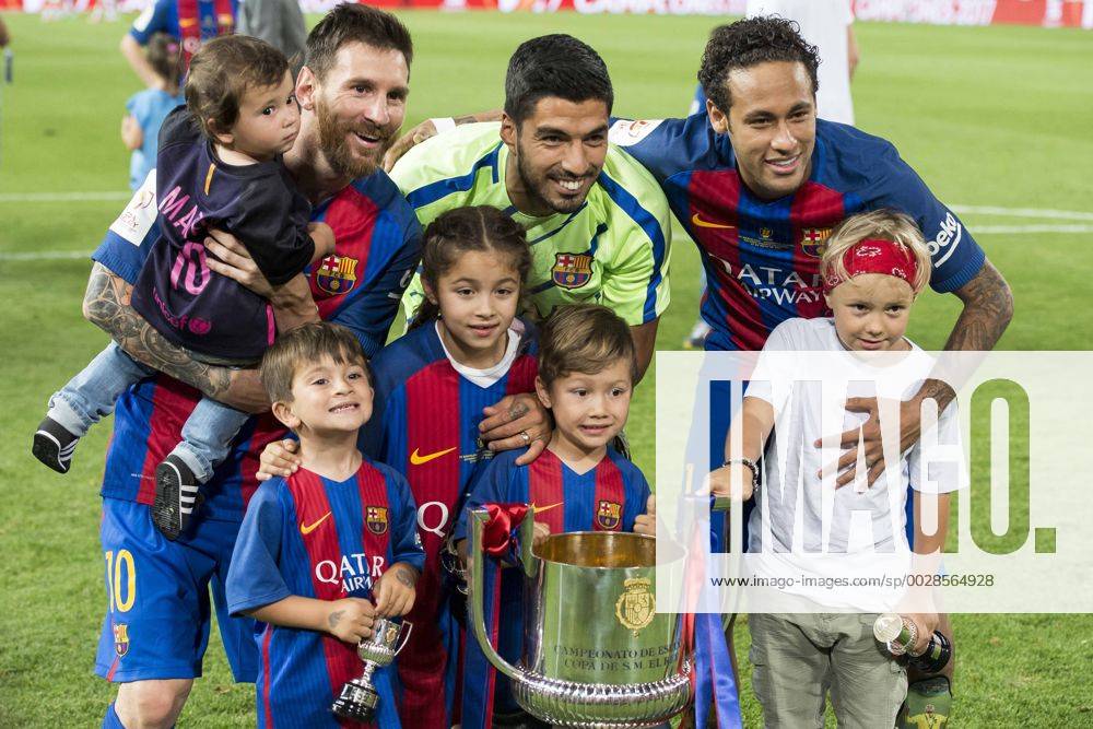 - SPORT Fußball, FC Barcelona ist Copa del Rey Sieger FC Barcelona Barca s forward Leo Messi, forward Luis Suarez and forward Neymar Santos Jr during Copa del Rey (King s Cup) Final between Deportivo Alaves and FC Barcelona at Vicente Calderon Stadium in Madrid, May 27, 2017. Spain. (20170528064)