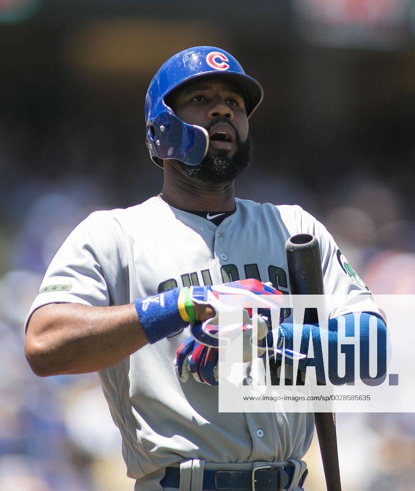 Los Angeles, California, U.S - Jason Hayward 22 of the Chicago Cubs hits a home run during their game with the Los Angeles Dodgers on Sunday May 28, 2016 at Dodger Stadium in Los Angeles, California. Dodgers defeat Cubs, 9-4. Dodgers defeat Cubs, 9-4. - ZUMAp124 20170528_zaa_p124_024