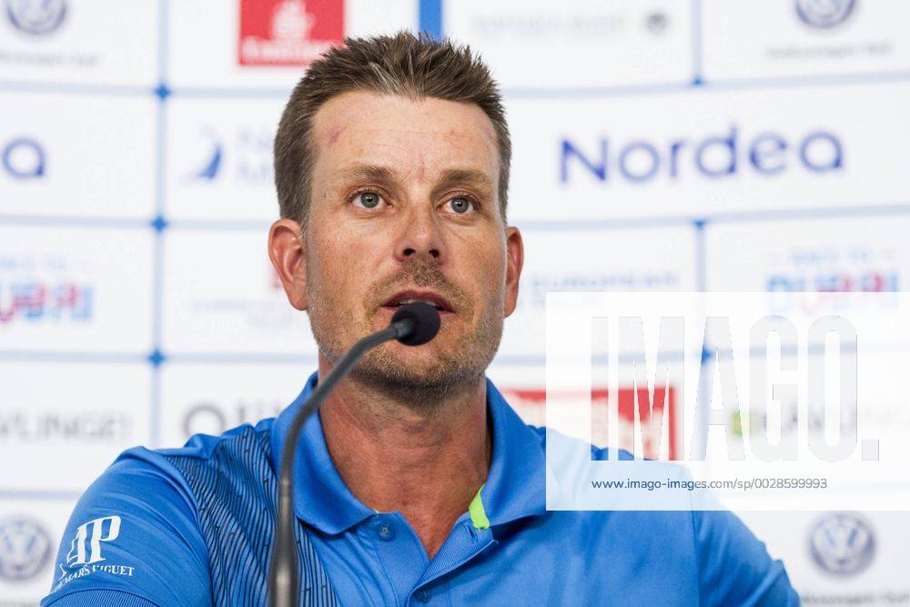 Henrik Stenson, Sverige under en presskonferens inför Nordea Masters den 30 maj 2017 i Barsebäck.