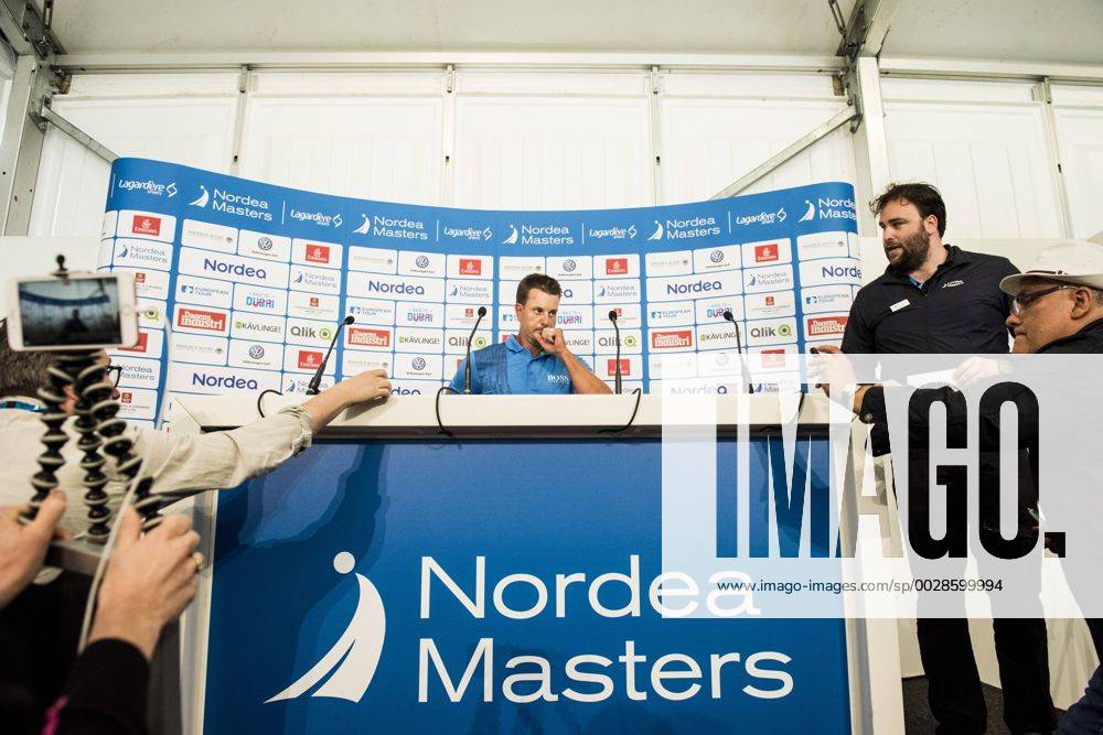 Henrik Stenson, Sverige under en presskonferens inför Nordea Masters den 30 maj 2017 i Barsebäck.