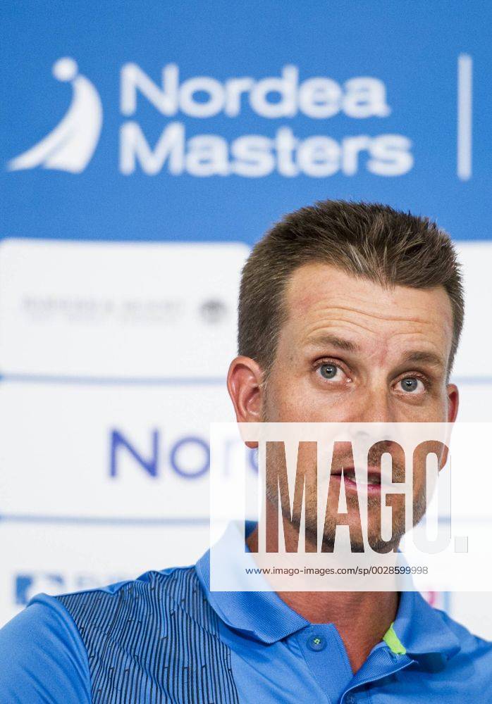 Henrik Stenson, Sverige under en presskonferens inför Nordea Masters den 30 maj 2017 i Barsebäck.