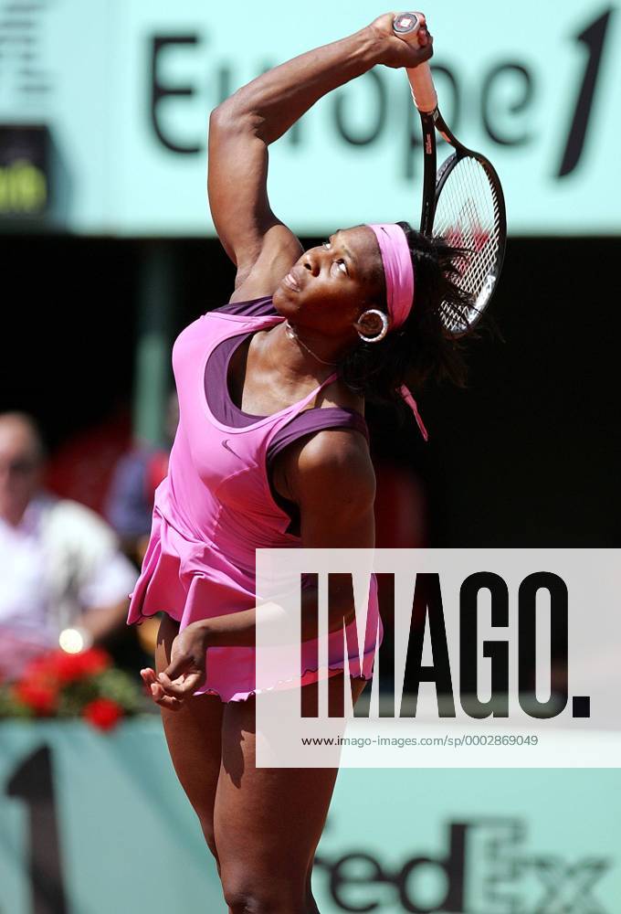 Serena Williams (USA) - (par20070531202) Tennis Damen French Open 2007, Grand Slam, WTA Tour Einzelbild Roland Garros Paris Dynamik, Tennis Damen French Open 2007, Grand Slam, WTA Tour Einzelbild Roland Garros Paris Dynamik,