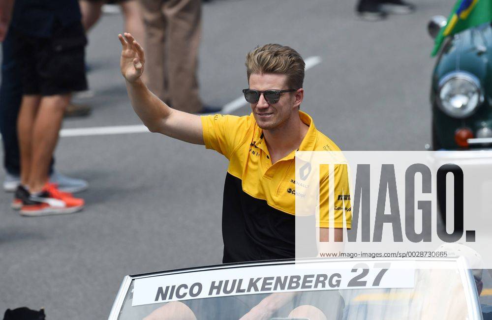 Nico Huelkenberg (Renault F1 Team) bei der Fahrerparade, Grosser Preis von Kanada 2017, Rennen, Motorsport, Formel 1, 11.06.2017, Montreal