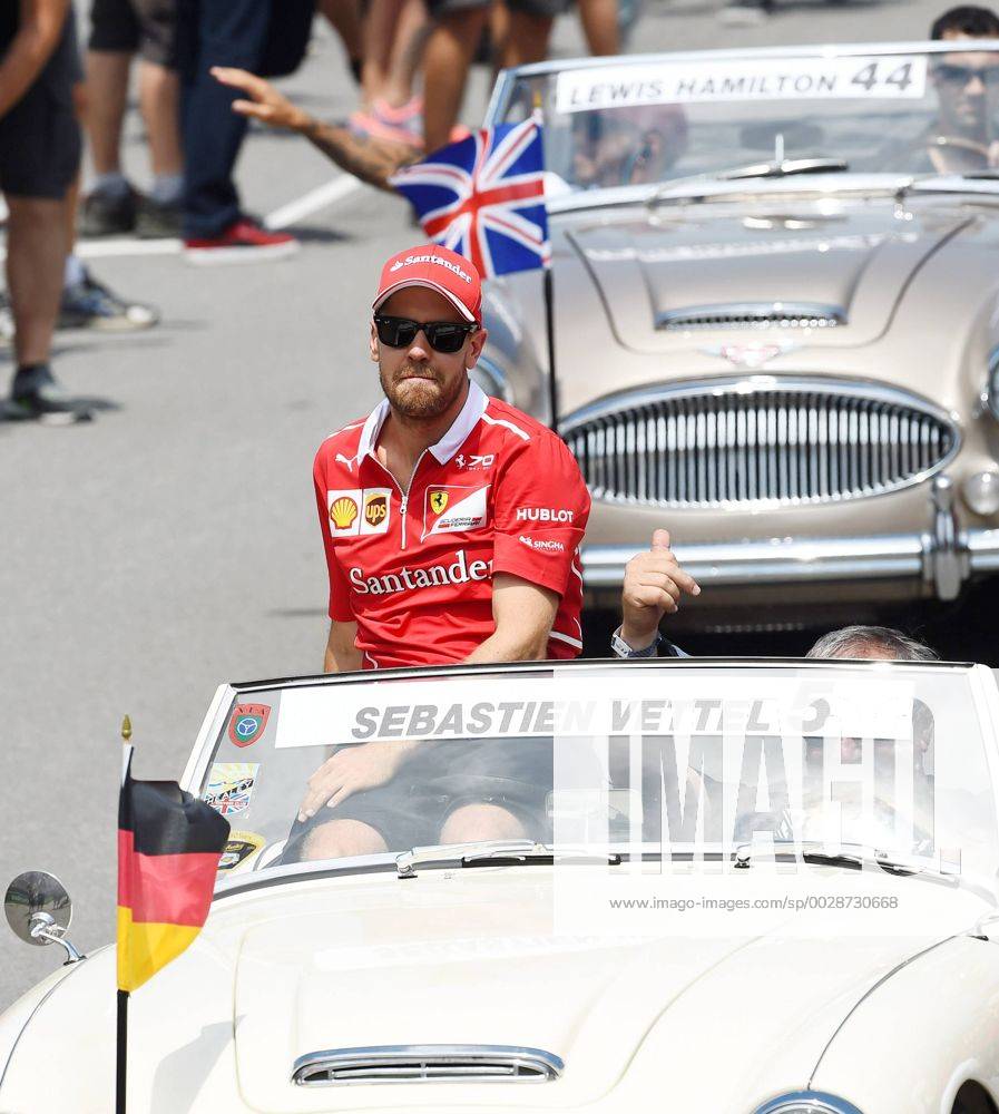 Sebastian Vettel (Scuderia Ferrari) bei der Fahrerparade, Grosser Preis von Kanada 2017, Rennen, Motorsport, Formel 1, 11.06.2017, Montreal