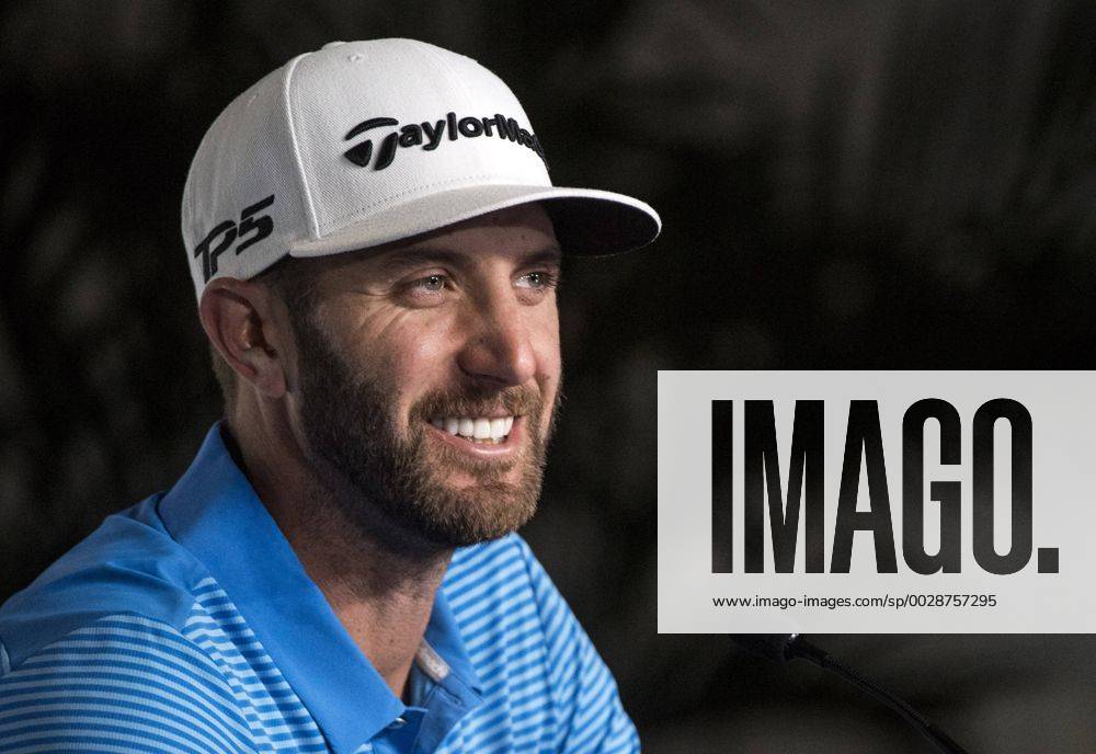 Dustin Johnson speaks to the media during a press conference PK Pressekonferenz prior to the start of the U.S. Open golf championship at Erin Hill golf course in Erin, Wisconsin on June 14, 2017. The 117th U.S. Open will start tomorrow. WIS20170614328 KEVINxDIETSCH