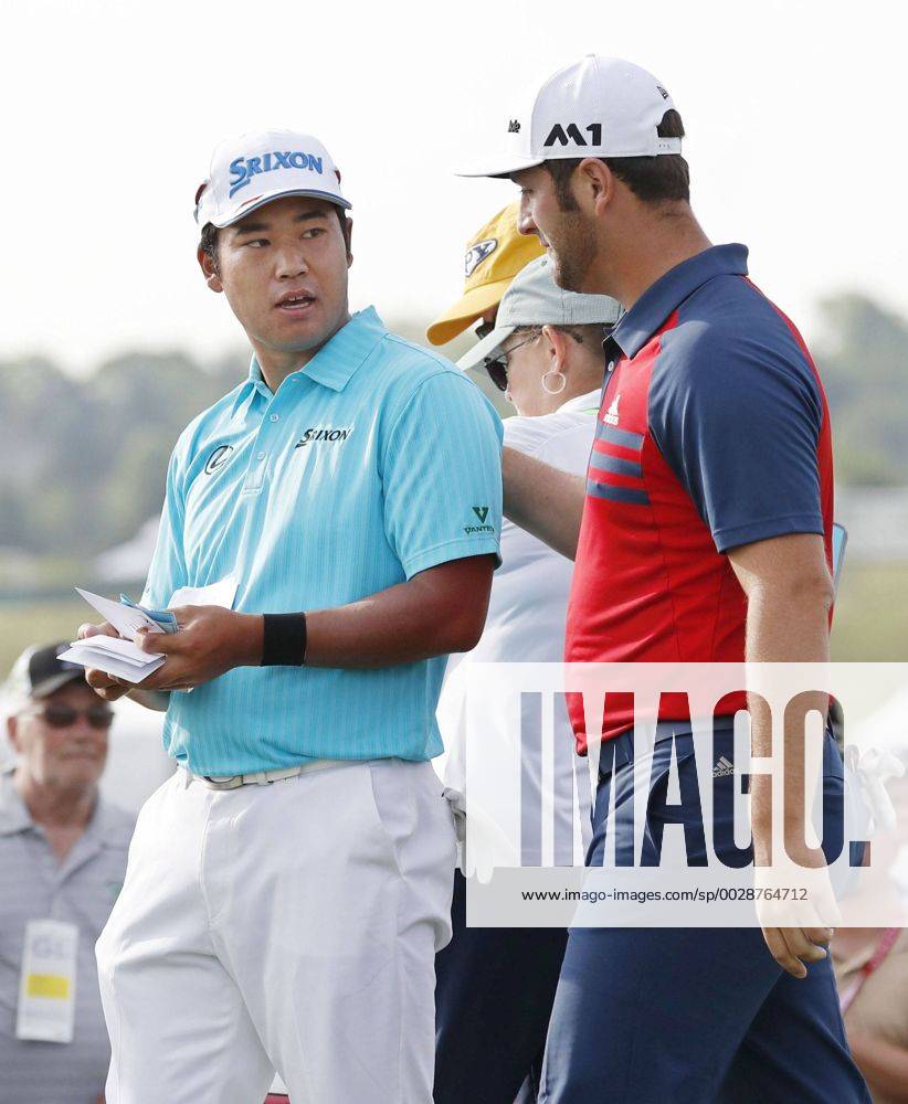 Golf: Matsuyama at U.S. Open 1st round Japan s Hideki Matsuyama (L) chats with Jon Rahm of Spain on the 10th hole during the first round of the U.S. Open Championship at Erin Hills in Erin, Wisconsin, on June 15, 2017. After shooting a 2-over 74, Matsuyama sat in a tie for 82nd place.