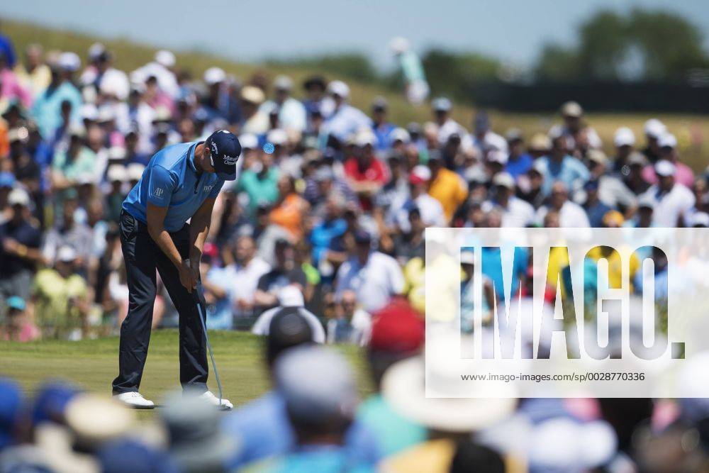 Sveriges Henrik Stenson under andra omgangen i golfturneringen US Open den 16 juni 2017 i Hartford.