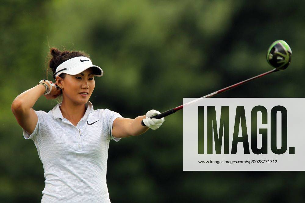 Belmont, Michigan, United States - Jessy Tang of Orlando, Florida lines up her shot from the 5th tee down the fairway during the second round of the Meijer LPGA Golf Damen Classic golf tournament at Blythefield Country Club in Belmont, MI, USA Friday, June 16, 2017. Meijer LPGA Classic - Round Two - ZUMAn230 20170616_zaa_n230_475