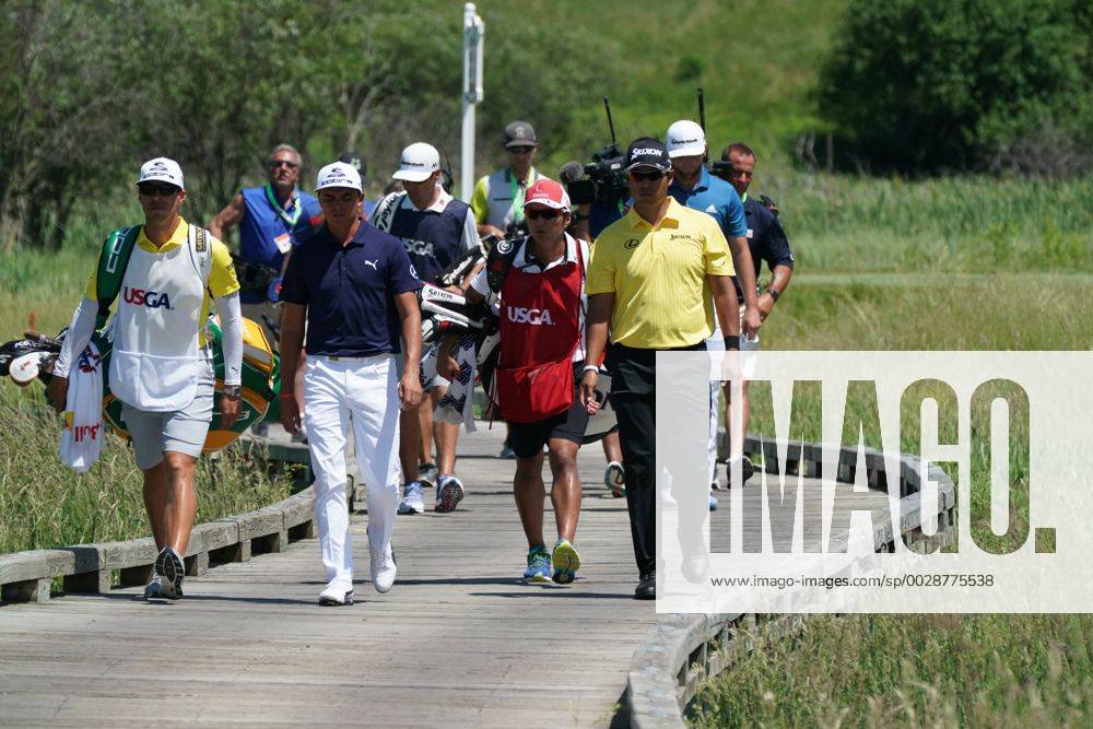 Rickie Fowler (USA), Hideki Matsuyama (JPN), JUNE 16, 2017 - Golf : Hideki Matsuyama of Japan on the 2nd hole during the second round of the 117th U.S. Open Championship at Erin Hills golf course in Erin, Wisconsin, United States. NOxTHIRDxPARTYxSALES. (waha020746)