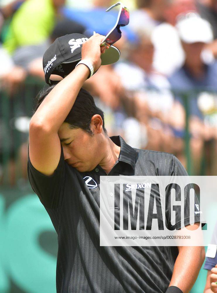 Hideki Matsuyama prepares to hit off the 1st tee during round 3 of the 117th U.S. Open golf tournament at Erin Hill golf course on June 17, 2017 in Erin, Wisconsin. WIS20170617320 KEVINxDIETSCH