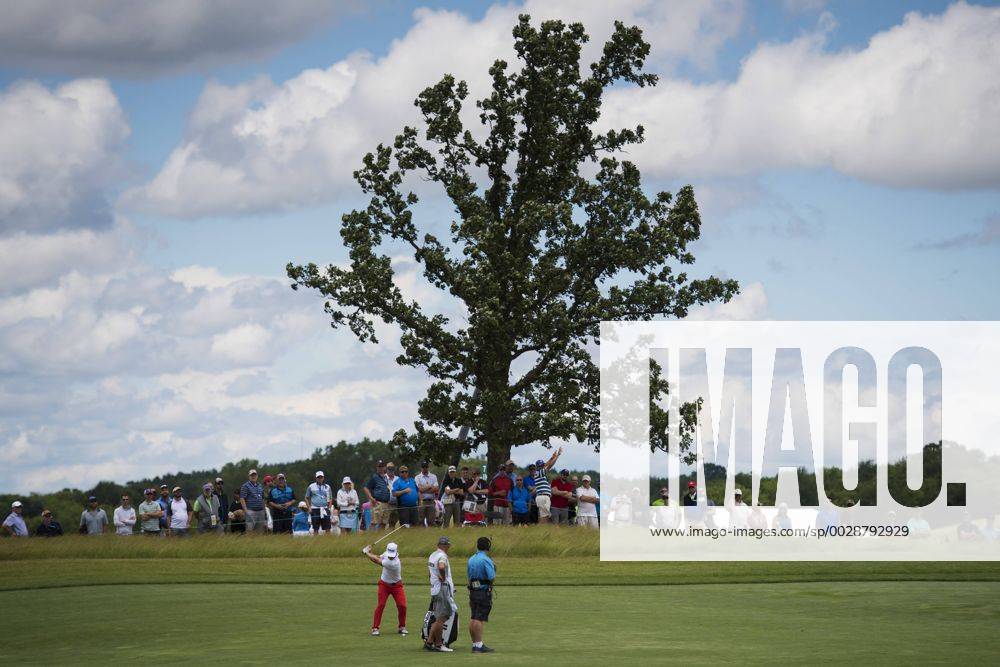 Sveriges David Lingmerth under fjärde omgangen i golfturneringen US Open den 18 juni 2017 i Hartford.