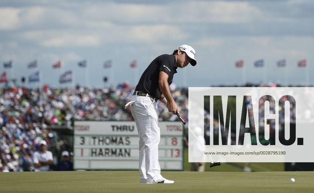 Brian Harman putts during the final round of the 117th U.S. Open golf tournament at Erin Hills golf course on June 18, 2017, in Erin, Wisconsin. WIS20170618535 BRIANxKERSEY