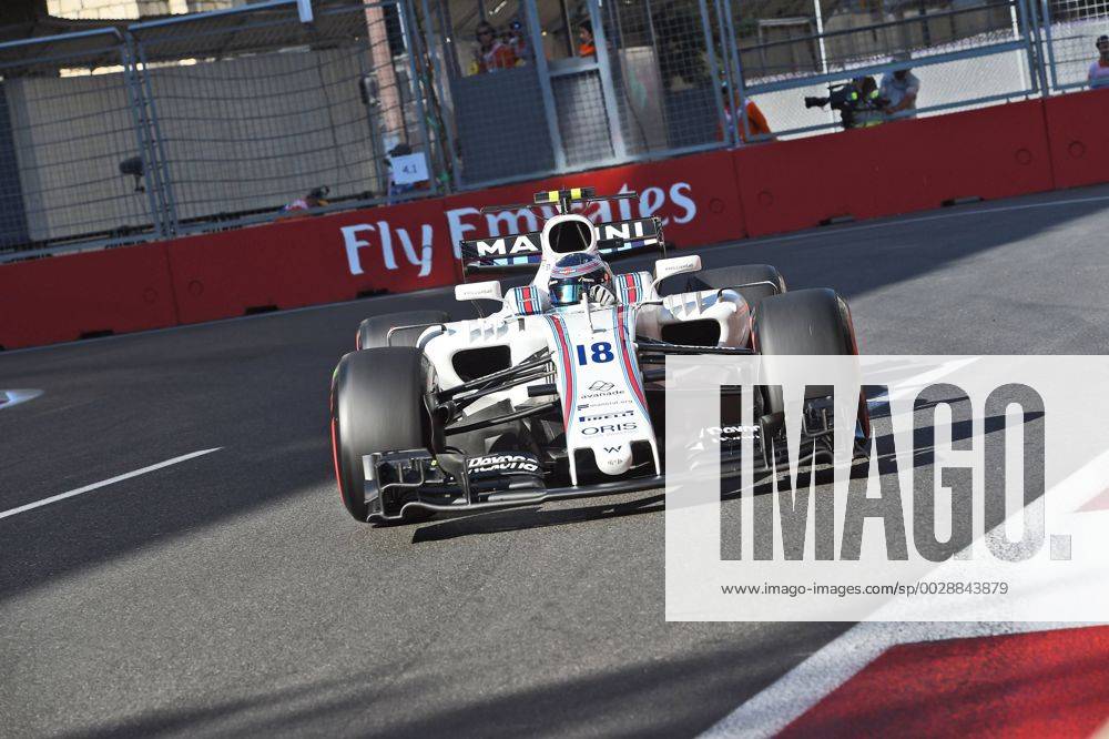 Lance Stroll (Williams Martini Racing) mit seinem Auto auf der Strecke, Grosser Preis von Aserbaidschan 2017, Qualifikation, Motorsport, Formel 1, 24.06.2017, Baku