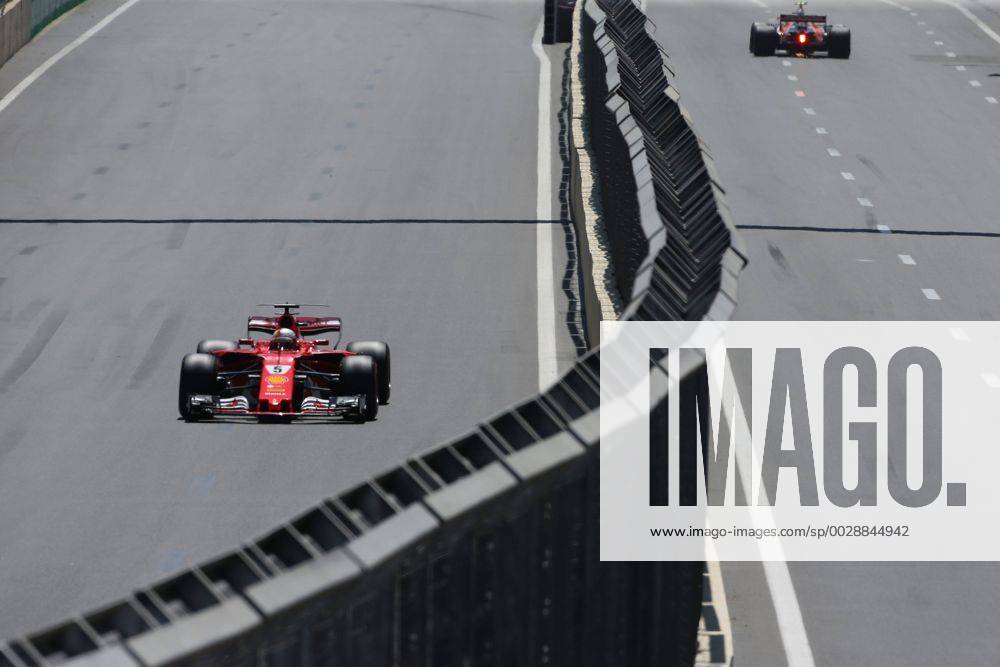 Motorsports: FIA Formula One World Championship WM Weltmeisterschaft 2017, Grand Prix of Europe, 5 Sebastian Vettel (GER, Scuderia Ferrari), Baku Azerbaijan ZWEIx