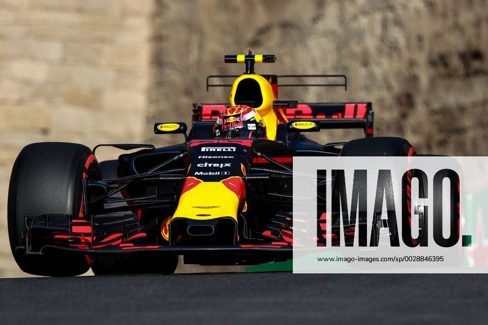 Day 2: F1 qualification in Baku Max Veretappen of Holland driving the (33) Sahara Force India F1 Team on track during final practice for the Azerbaijan Formula One Grand Prix at Baku City Circuit. AzizxKarimov PacificxPress