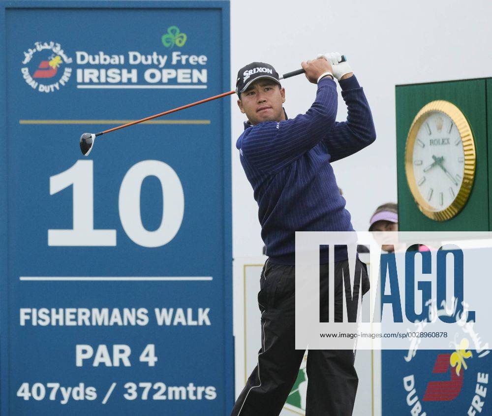 July 7th 2017, Portstewart Golf Club, Portstewart, Northern Ireland; Dubai Duty Free Irish Open Golf Championship, Day 2; Hideki Matsuyama (JPN) drives from the 10th tee box during the second round of the Dubai Duty Free Irish Open Cookex ActionPlus11898540