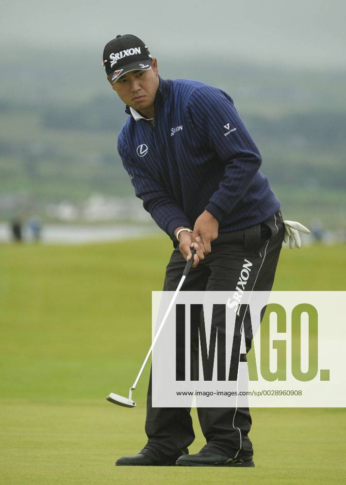 July 7th 2017, Portstewart Golf Club, Portstewart, Northern Ireland; Dubai Duty Free Irish Open Golf Championship, Day 2; Hideki Matsuyama (JPN) putts on the 13th during the second round of the Dubai Duty Free Irish Open Cookex ActionPlus11898552