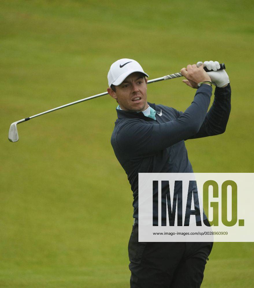 July 7th 2017, Portstewart Golf Club, Portstewart, Northern Ireland; Dubai Duty Free Irish Open Golf Championship, Day 2; Rory McIlroy (NIR) plays his second shot on the 14th during the second round of the Dubai Duty Free Irish Open Cookex ActionPlus11898553