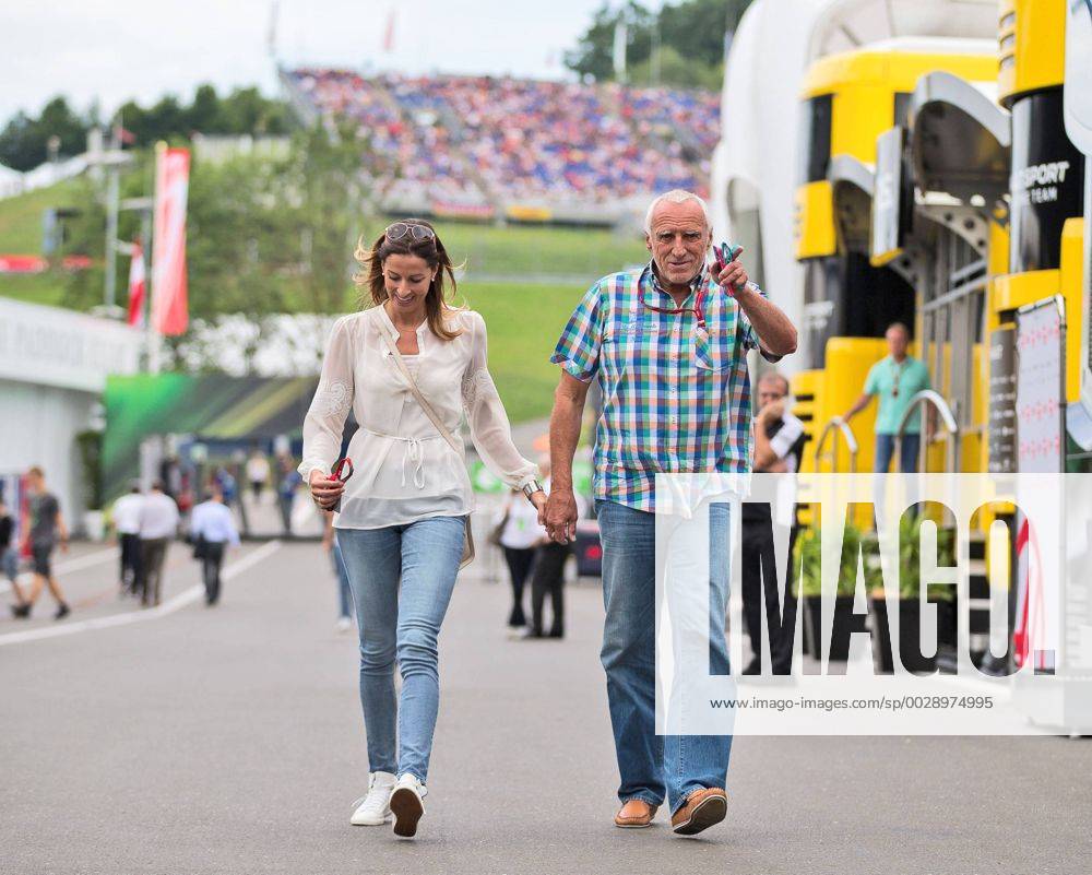 - SPORT 08.07.2017, Red Bull Ring, Spielberg, AUT, FIA, Formel 1, Grosser Preis von Oesterreich, Qualifying, im Bild Dietrich Mateschitz (AUT) Red Bull Gruender und Eigentuemer mit seiner lebensgef?hrtin Marion Feichtner CEO and Founder of Red Bull Dietrich Mateschitz (AUT) with girlfrind Marion Feichtner during Qualifying for the Austrian FIA Formula One Grand Prix at the Red Bull Ring in Spielberg, Austria on 2017 07 08. Spielberg EX_ANG