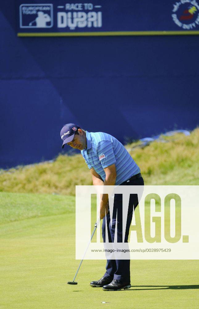July 8th 2017, Portstewart Golf Club, Portstewart, Northern Ireland; Dubai Duty Free Irish Open Golf Championship, Day 3; Padraig Harrington (IRL) putts on the 18th during the third round of the Dubai Duty Free Irish Open Cookex ActionPlus11898999