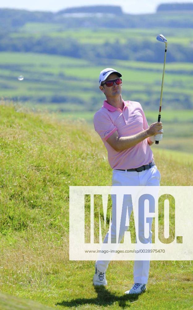 July 8th 2017, Portstewart Golf Club, Portstewart, Northern Ireland; Dubai Duty Free Irish Open Golf Championship, Day 3; Justin Rose (ENG) with his second shot on the 16th during the third round of the Dubai Duty Free Irish Open; Rose sitting on -13 at end of 3rd round Cookex ActionPlus11898990