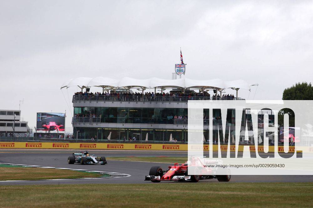 British Grand Prix, Silverstone 13 - 16 July 2017 15.07.2017 - Free Practice 3, Sebastian Vettel (GER) Scuderia Ferrari SF70H leads Lewis Hamilton (GBR) Mercedes AMG F1 W08