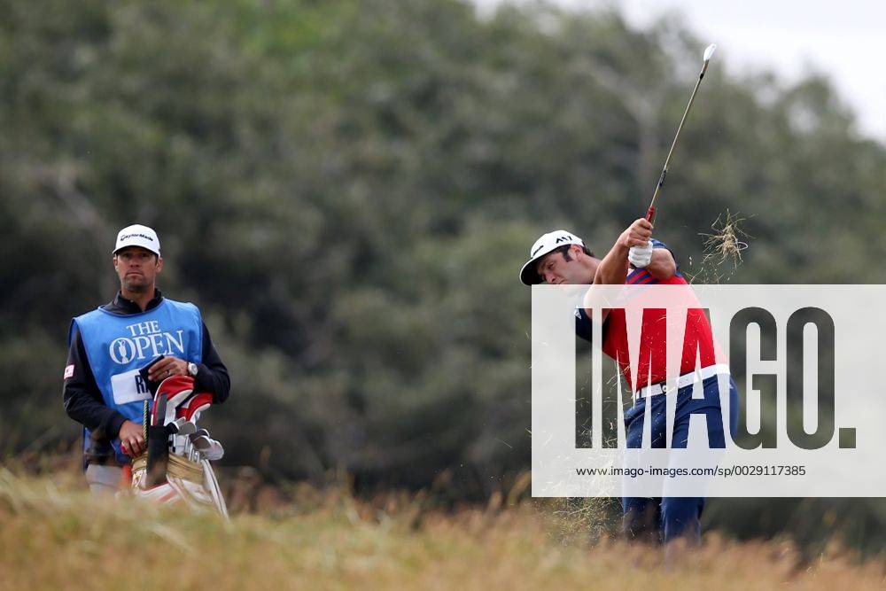 July 19th 2017, Royal Birkdale Golf Club, Southport, England; The 146th Open Golf Championship, Final Practice Day; Jon Rahm (ESP) plays a recovery shot from the left rough in the first hole Blunsdenx ActionPlus11903703