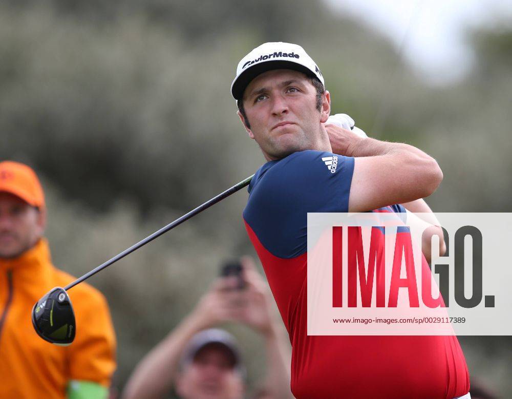 July 19th 2017, Royal Birkdale Golf Club, Southport, England; The 146th Open Golf Championship, Final Practice Day; Jon Rahm (ESP) watches his tee shot on the second hole Blunsdenx ActionPlus11903707