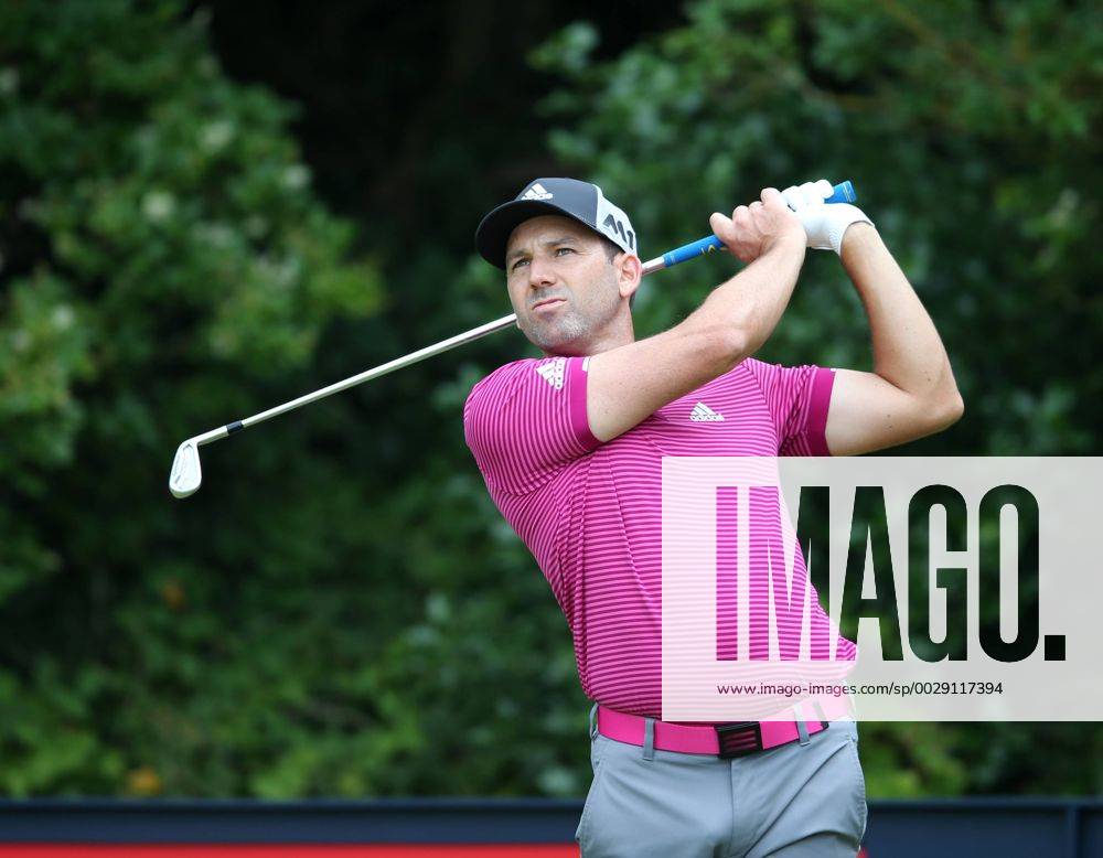 July 19th 2017, Royal Birkdale Golf Club, Southport, England; The 146th Open Golf Championship, Final Practice Day; Sergio Garcia (ESP) playing from the tee of the fifth hole Blunsdenx ActionPlus11903712