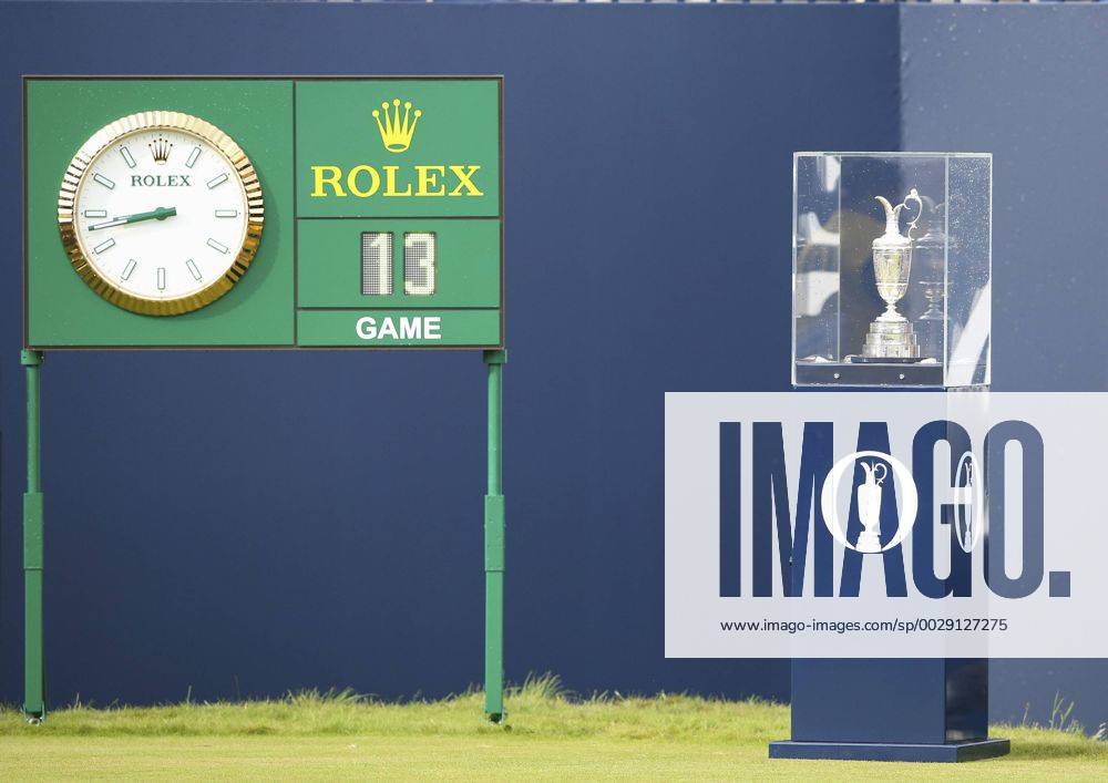 20th July 2017, Royal Birkdale Golf Club, Southport, England; The 146th Open Golf Championship ; First round ; A view of the claret jug trophy on display on the first tee Blunsdenx ActionPlus11903871