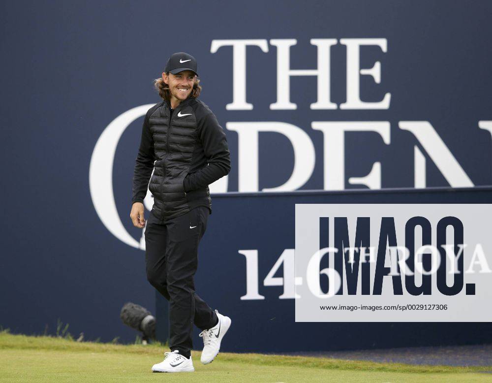20th July 2017, Royal Birkdale Golf Club, Southport, England; The 146th Open Golf Championship ; First round ; Local favourite Tommy Fleetwood (ENG) smiles as the fans applaud him on to the first tee Blunsdenx ActionPlus11903907