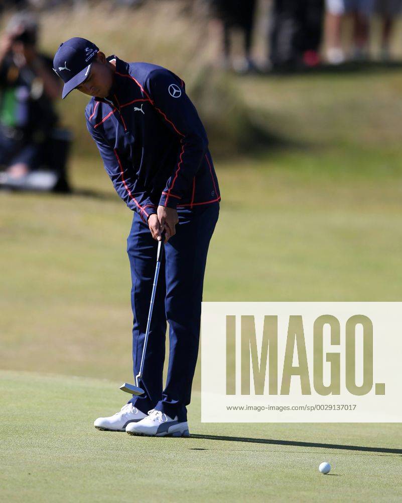 20th July 2017, Royal Birkdale Golf Club, Southport, England; The 146th Open Golf Championship, First round; Rickie Fowler (USA) putts for birdie on the par three 14th hole Blunsdenx ActionPlus11904094