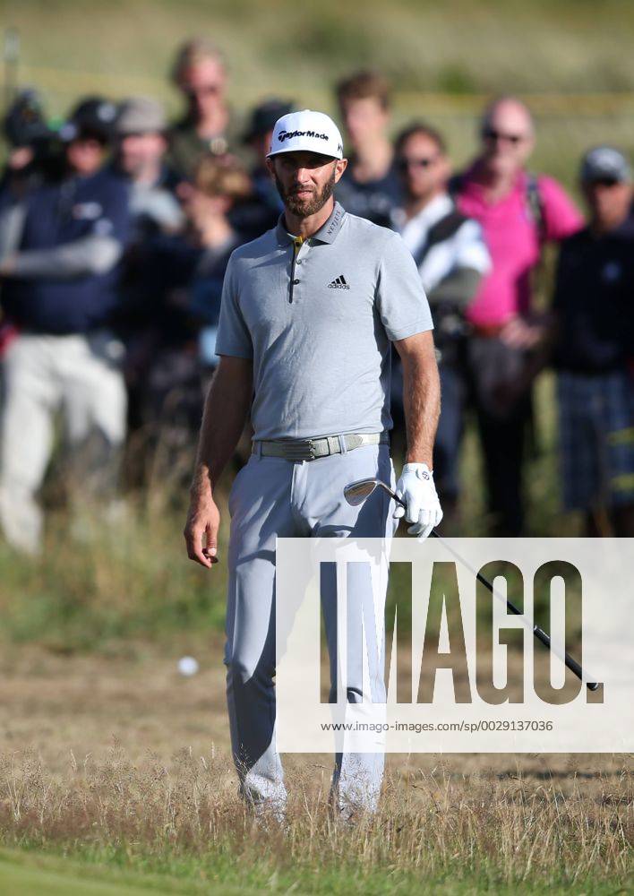 20th July 2017, Royal Birkdale Golf Club, Southport, England; The 146th Open Golf Championship, First round; Dustin Johnson (USA) surveys his pitch to the green on the par five 15th hole Blunsdenx ActionPlus11904123