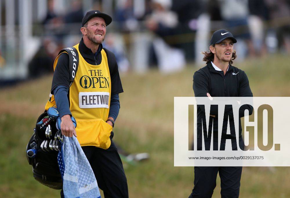 20th July 2017, Royal Birkdale Golf Club, Southport, England; The 146th Open Golf Championship, First round; Tommy Fleetwood (ENG) and his caddie Ian Finnis on the 15th fairway, local favourite Tommy Fleetwood struggles at five over par Blunsdenx ActionPlus11904158