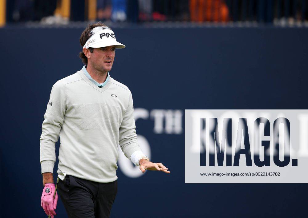 21st July 2017, Royal Birkdale Golf Club, Southport, England; The 146th Open Golf Championship ; Second round ; Bubba Watson (USA) anxiously watches his tee shot on the first hole Blunsdenx ActionPlus11904415