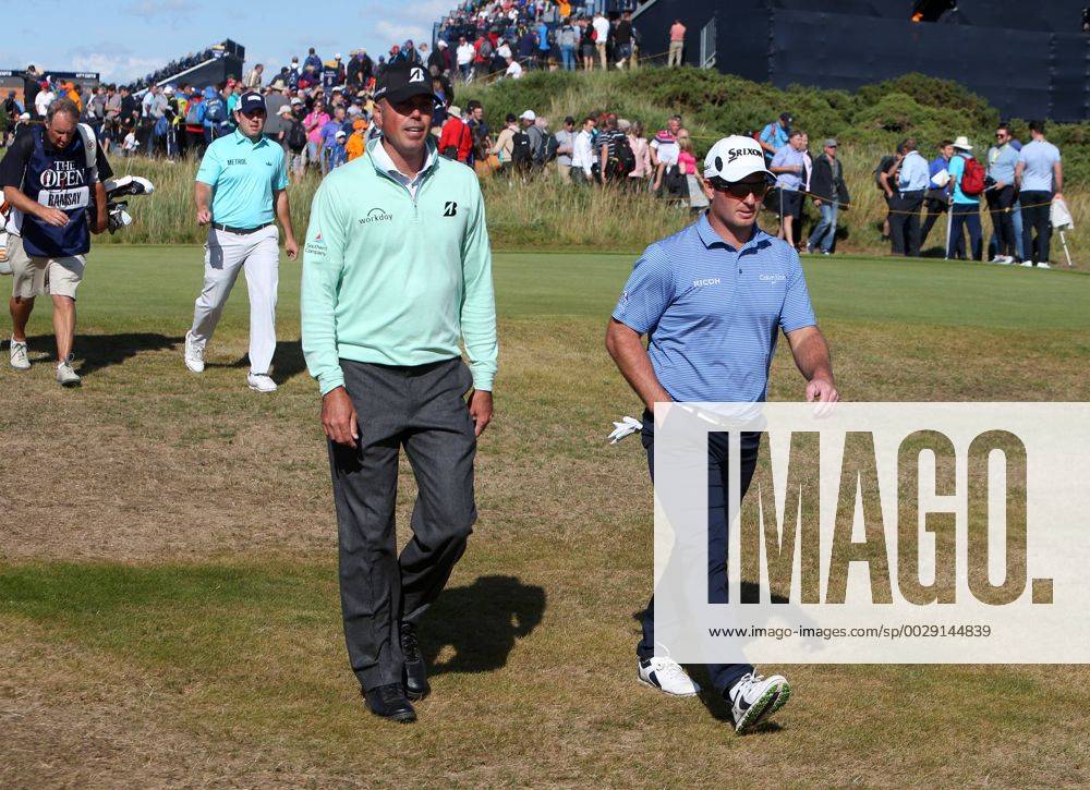 20th July 2017, Royal Birkdale Golf Club, Southport, England; The 146th Open Golf Championship, First round; Ryan Fox (NZ) walks from the 15th tee chatting to Matt Kuchar (USA) Blunsdenx ActionPlus11904419