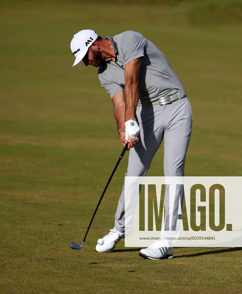 20th July 2017, Royal Birkdale Golf Club, Southport, England; The 146th Open Golf Championship, First round; Dustin Johnson (USA) hits his approach shot to the 16th green Blunsdenx ActionPlus11904421