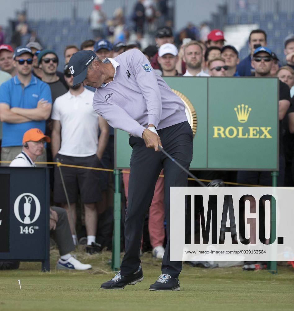 Matt Kuckar hits a tee shot at the 146th Open Championship at Royal Birkdale Golf Club in Southport, England on July 22, 2017. LON2017072304 HugoxPhilpott