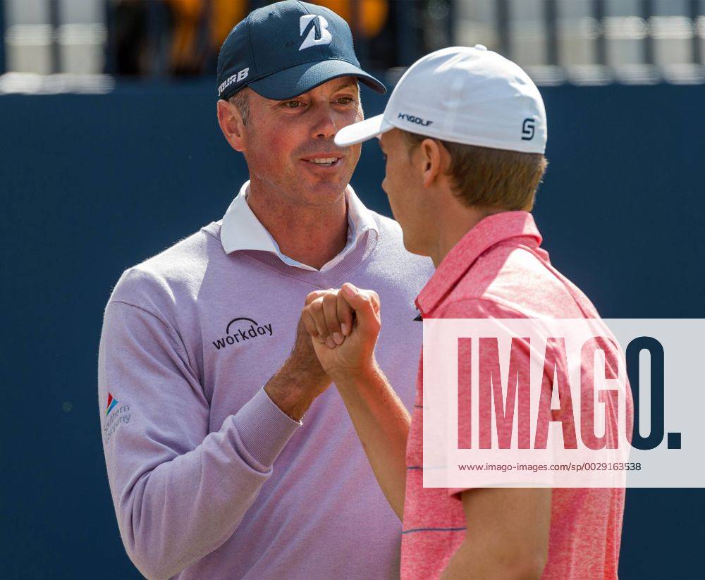 22nd July 2017, Royal Birkdale Golf Club, Southport, England; The 146th Open Golf Championship, third round ; Leading pair Matt Kuchar (USA) and Jordan Spieth (USA) on the first tee Blunsdenx ActionPlus11905236