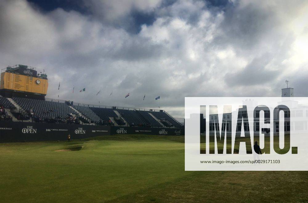 23rd July 2017, Royal Birkdale Golf Club, Southport, England; The 146th Open Golf Championship, fourth round ; A greenkeeper makes an early check that all is in order ahead of the start of the days play Blunsdenx ActionPlus11905434