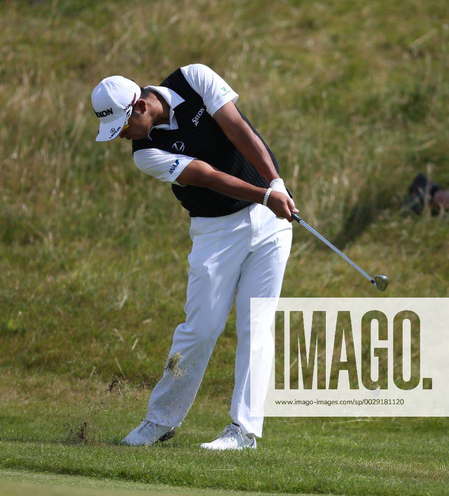 23rd July 2017, Royal Birkdale Golf Club, Southport, England; The 146th Open Golf Championship, fourth round ; Hideki Matsuyama (JPN) plays a pitch shot from the light rough on the second hole Blunsdenx ActionPlus11905899