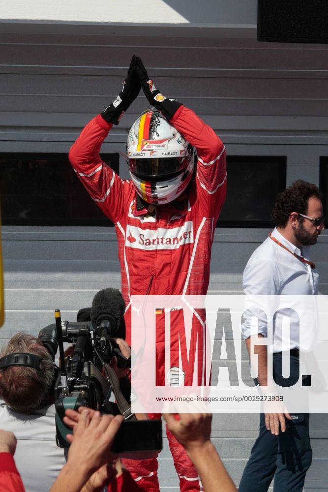 FORMULA 1 - Hungarian GP BUDAPEST,HUNGARY,30.JUL.17 - MOTORSPORTS, FORMULA 1 - Grand Prix of Hungary, Hungaroring. Image shows the rejoicing of Sebastian Vettel (GER Ferrari). GEPAxpictures Mueller