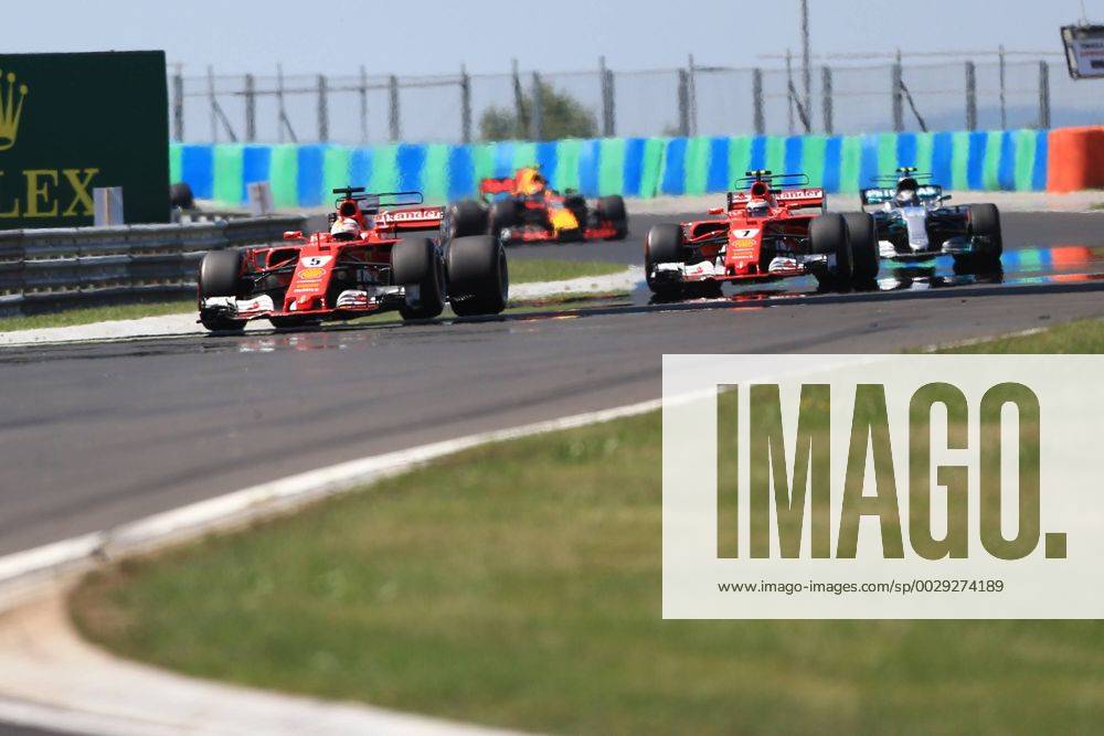 July 30th 2017, Hungaroring, Mogyor& xf3;d, Hungary; Formula One Grand Prix of Hungary, Race Day; Sebastian Vettel - Scuderia Ferrari SF70H leads race start xOctanex ActionPlus11907902