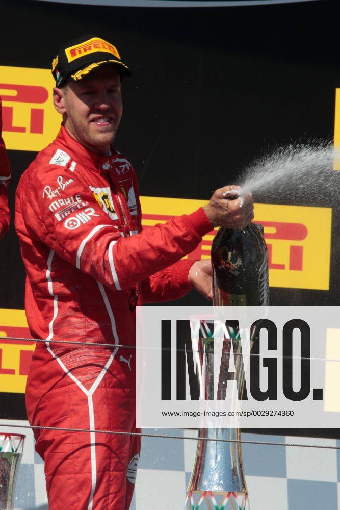 FORMULA 1 - Hungarian GP BUDAPEST,HUNGARY,30.JUL.17 - MOTORSPORTS, FORMULA 1 - Grand Prix of Hungary, Hungaroring. Image shows Sebastian Vettel (GER Ferrari). Keywords: champagne shower, award ceremony. GEPAxpictures Mueller