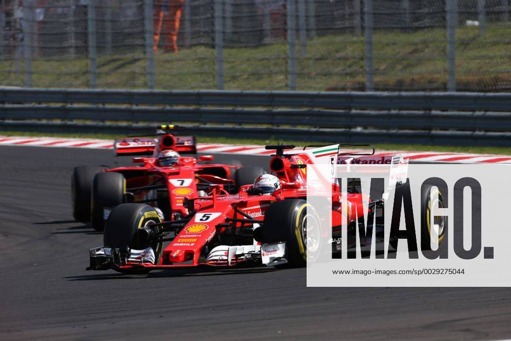 Hungarian Grand Prix, Hungaroring 27 - 30 July 2017 30.07.2017 - Race, Sebastian Vettel (GER) Scuderia Ferrari SF70H and Kimi Raikkonen (FIN) Scuderia Ferrari SF70H