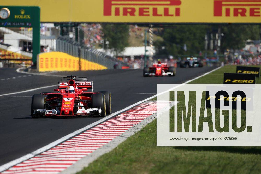 Hungarian Grand Prix, Hungaroring 27 - 30 July 2017 30.07.2017 - Race, Sebastian Vettel (GER) Scuderia Ferrari SF70H and Kimi Raikkonen (FIN) Scuderia Ferrari SF70H