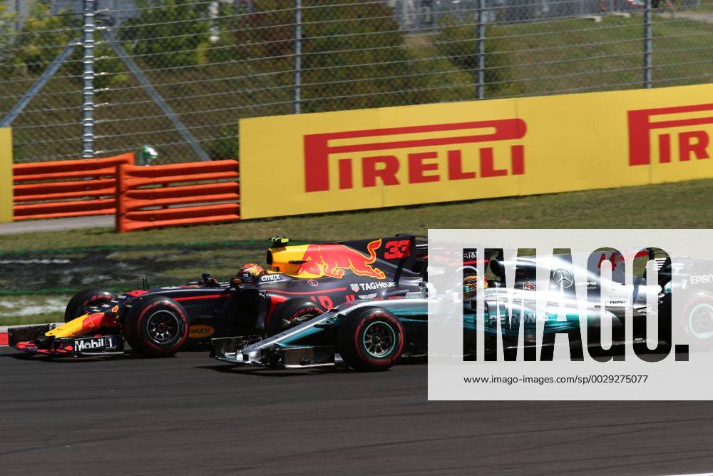 Hungarian Grand Prix, Hungaroring 27 - 30 July 2017 30.07.2017 - Race, Max Verstappen (NED) Red Bull Racing RB13 and Lewis Hamilton (GBR) Mercedes AMG F1 W08